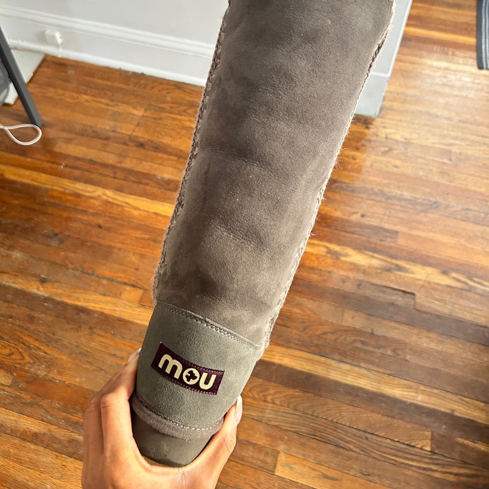 MOU Grey Shearling Tall Boot. Size 37 - Picture 5 of 6